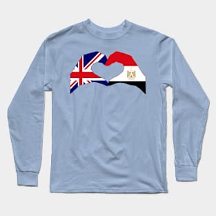 We Heart UK & Egypt Patriot Flag Series Long Sleeve T-Shirt